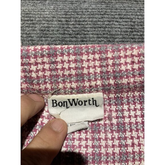 Vintage Bon Worth Jacket Women’s Size PM Pink Long Sleeve Full Zip - Picture 2 of 9